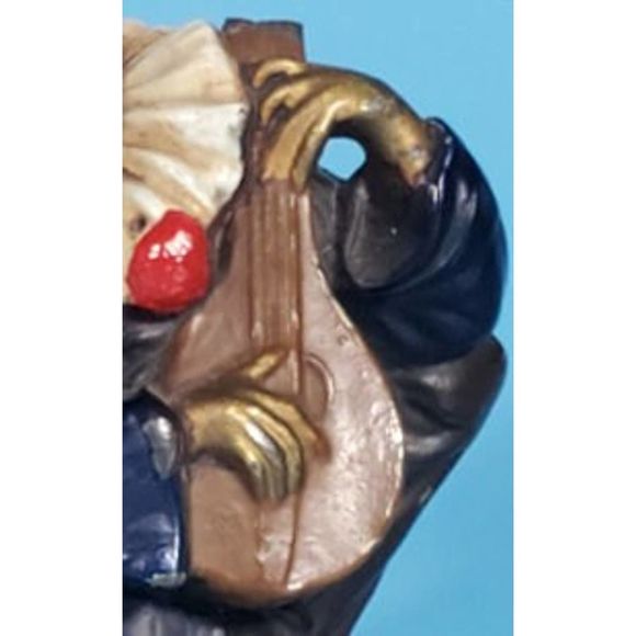 ANTIQUE Bronze Sculpture Cold Painted 3" Musician Singer French Mandolin - Picture 7 of 10